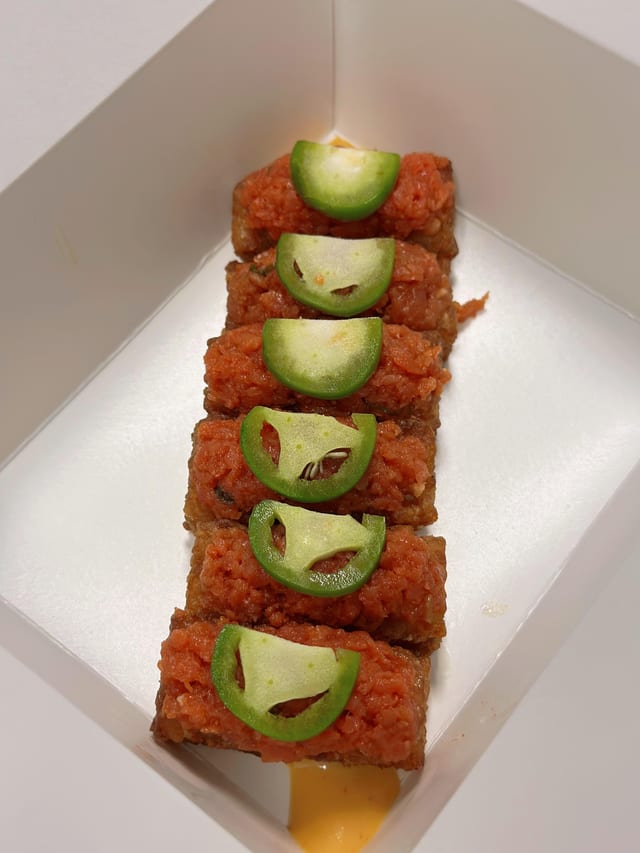 Crispy Rice & Spicy Tuna.